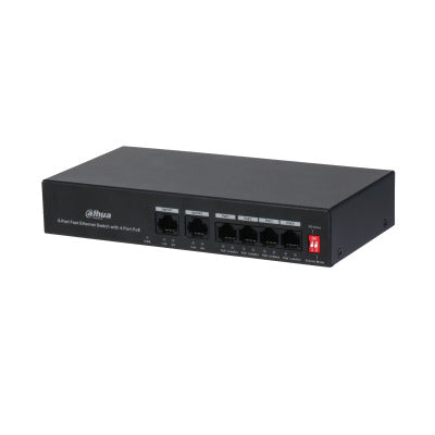 DAHUA 6-PORT FAST ETHERNET SWITCH WITH 4-PORT POE 36W