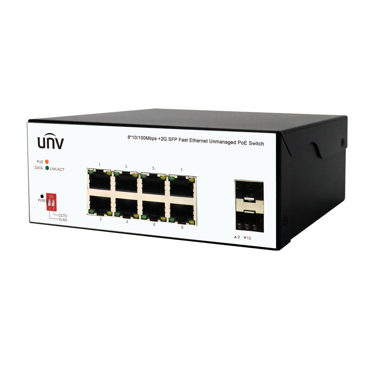 UNIVIEW HARSH POE SWITCH 8 PORT 10/100 + 2 SFP SLOT 1000 MBSP 120W