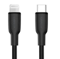 FAST CHARGE Type-C to Lightning -30W Power Output - 3.3A -ULTRA SOFT TANGLE FREE SILICONE- Metal Connector -Ultra-Flexible - Dura Flex -1.8M/6FT - BLACK