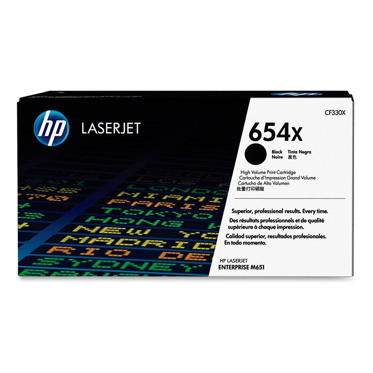 HP 654X High Yield Black Original LaserJet Toner Cartridge