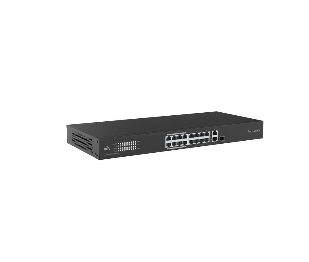 UNIVIEW CLOUD MANAGEMENT SWITCH 16 X 10/100MBPS POE PORT (265W) + 1 X GIGABIT PORT (RJ45) + 1 X GIGABIT COMBO SFP
