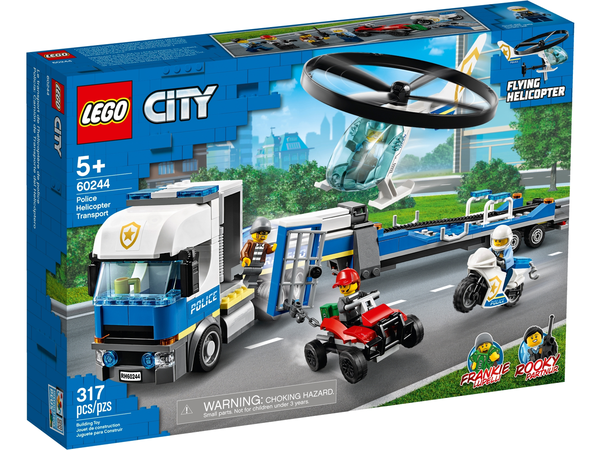LEGO City 60244 - Carro Transportador de Helicoptero Policial