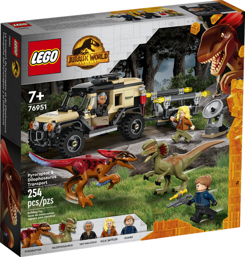 LEGO Jurassic World 76951 - Transporte de Pyroraptor y Dilophosaurus Jurasssic World