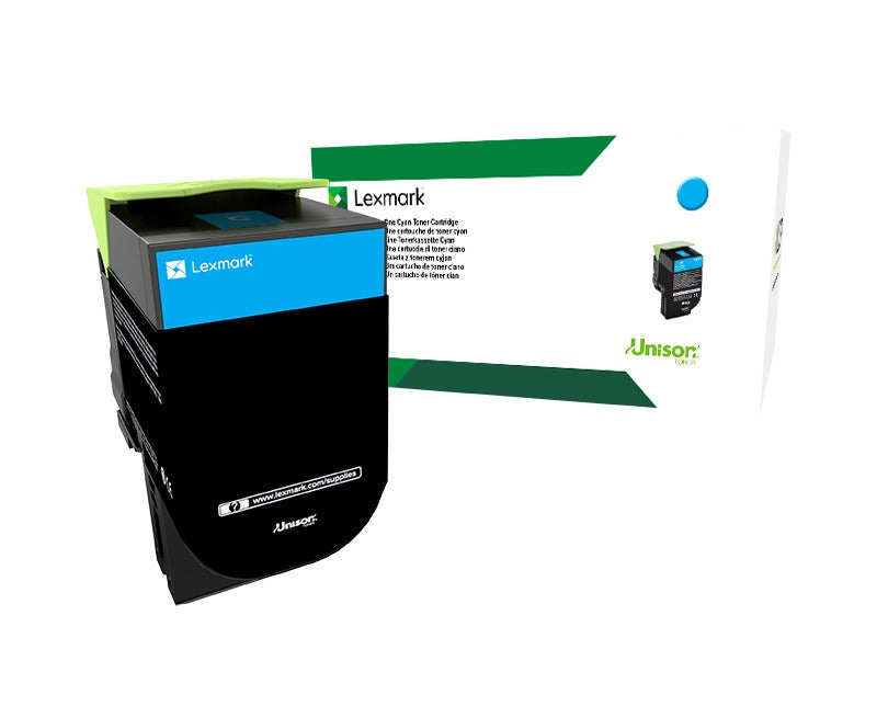 Lexmark 808SC Cartucho de tóner Cian Rendimiento Estándar 2K