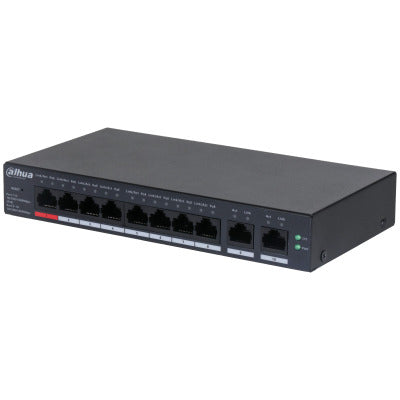 DAHUA 10-PORT CLOUD MANAGED DESKTOP GIGABIT SWITCH WITH 8-PORT POE