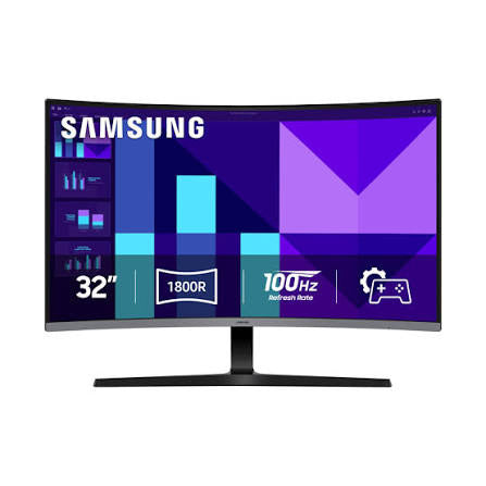 SAMSUNG MONITOR CURVO 32 PULGADAS D396 100HZ, MODO DE JUEGO, MODO DE AHORRO DE OJOS, CONECTIVIDAD MÚLTIPLE CON PUERTO HDMI Y ALTAVOCES INTEGRADOS