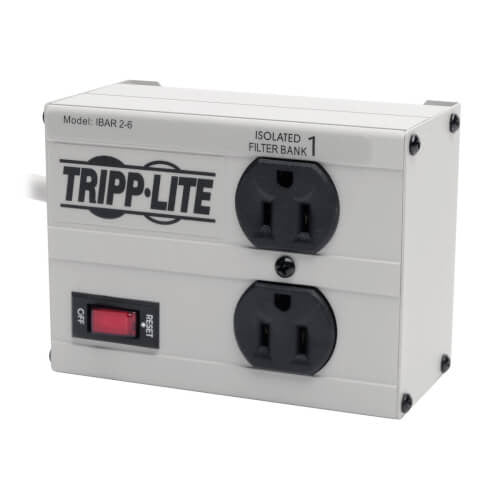 ISOBAR 2-OUTLET SURGE PROTECTOR, 6 FT. CORD WITH RIGHT-ANGLE PLUG, 1410 JOULES  (ISOBAR2-6)
