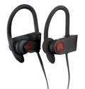 Ultimate Sound FLEX Wireless BT Sweat Proof - Integrated Controls - 10 HOURS PLAYTIME- Flat Cable - Black