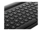 TARGUS TECLADO ANTIMICROBIANO BLUETOOTH MULTIDISPOSITIVO CON BASE PARA TABLETA/TELÉFONO, NEGRO