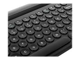 TARGUS TECLADO ANTIMICROBIANO BLUETOOTH MULTIDISPOSITIVO CON BASE PARA TABLETA/TELÉFONO, NEGRO