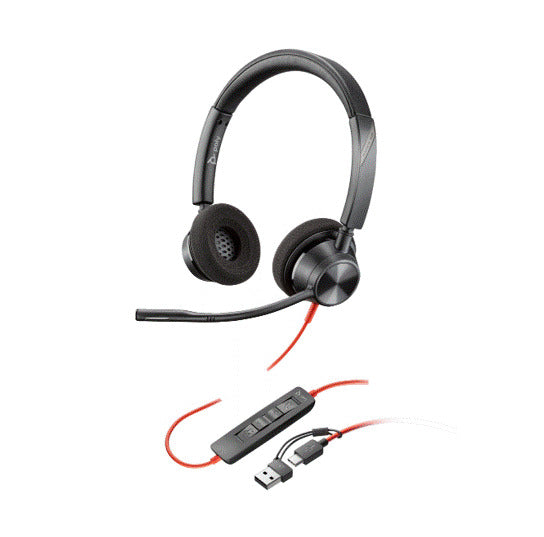 HP POLY BLACKWIRE 3320 STEREO MICROSOFT TEAMS CERTIFIED adaptador USB-C/A