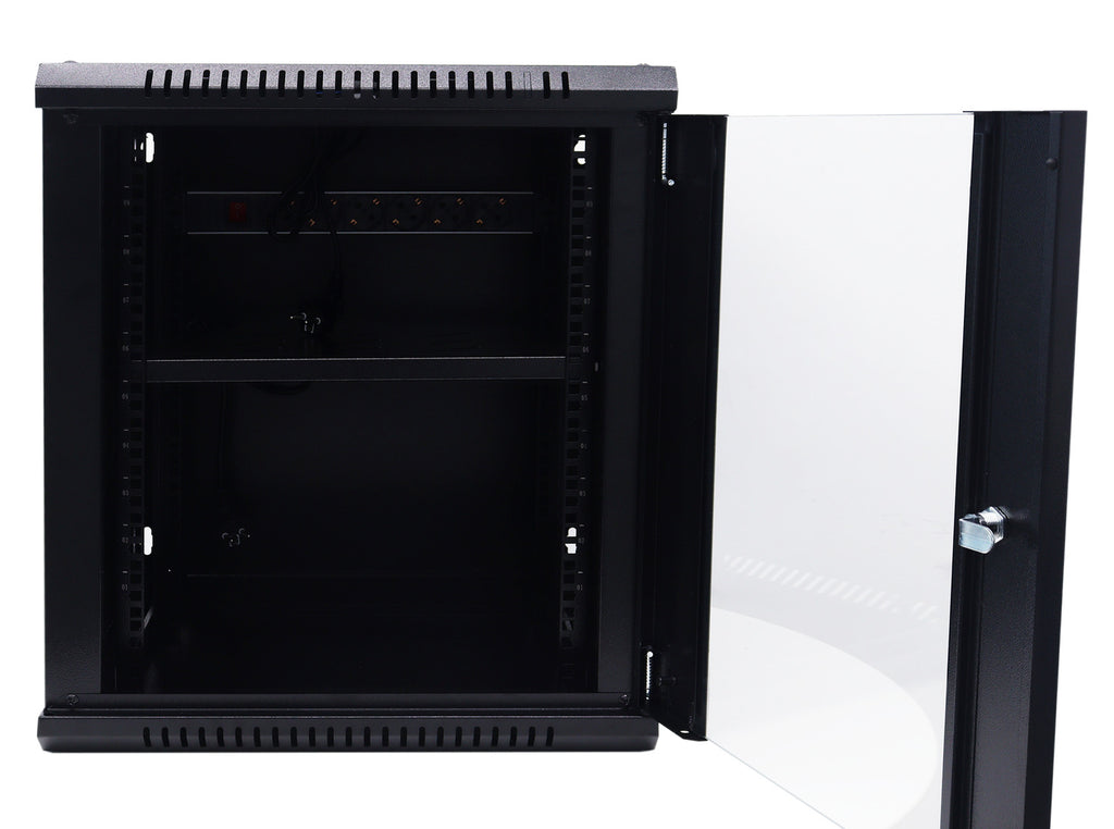 UNIVIEW 9U ASSEMBLED CABINET, CONSTRUCTED WITH SPCC STEEL FOR LONG-LASTING PROTECTION, SUPPORTS QUICK-RELEASE SIDE DOORS
