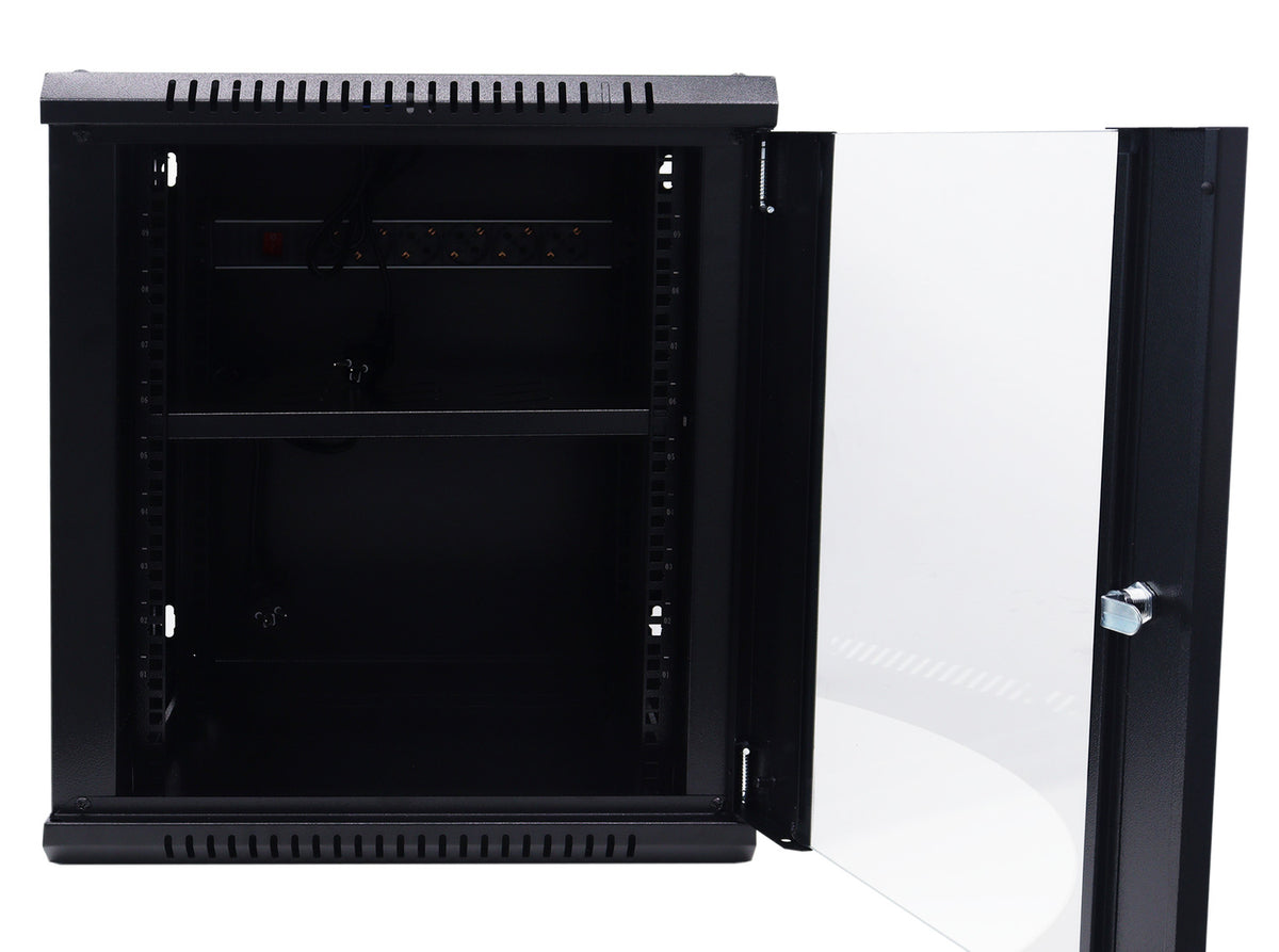 UNIVIEW 9U ASSEMBLED CABINET, CONSTRUCTED WITH SPCC STEEL FOR LONG-LASTING PROTECTION, SUPPORTS QUICK-RELEASE SIDE DOORS