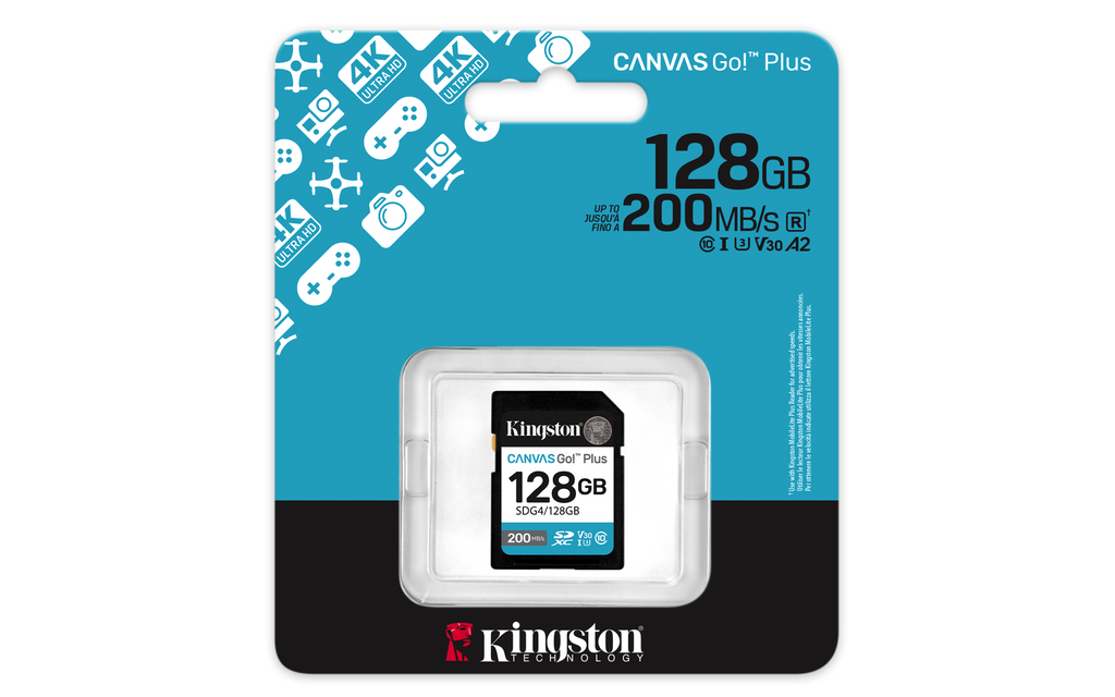 Kingston - Flash memory card - SDXC Canvas - 128GB SDXC Canvas Go Plus Gen4
